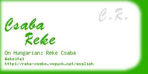 csaba reke business card